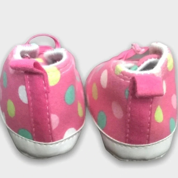 Baby Gear Pink Polkadot Cotton Slip On Shoes - Picture 5 of 7
